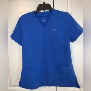 Jaanuu Blue 3pocket Scrub Top